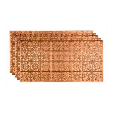 Acoustic Ceiling Products Fasade Traditional Syle # 1 - 48-3/8" x 24-3/8" PVC Glue Up Tile in Polished Copper - PG5025